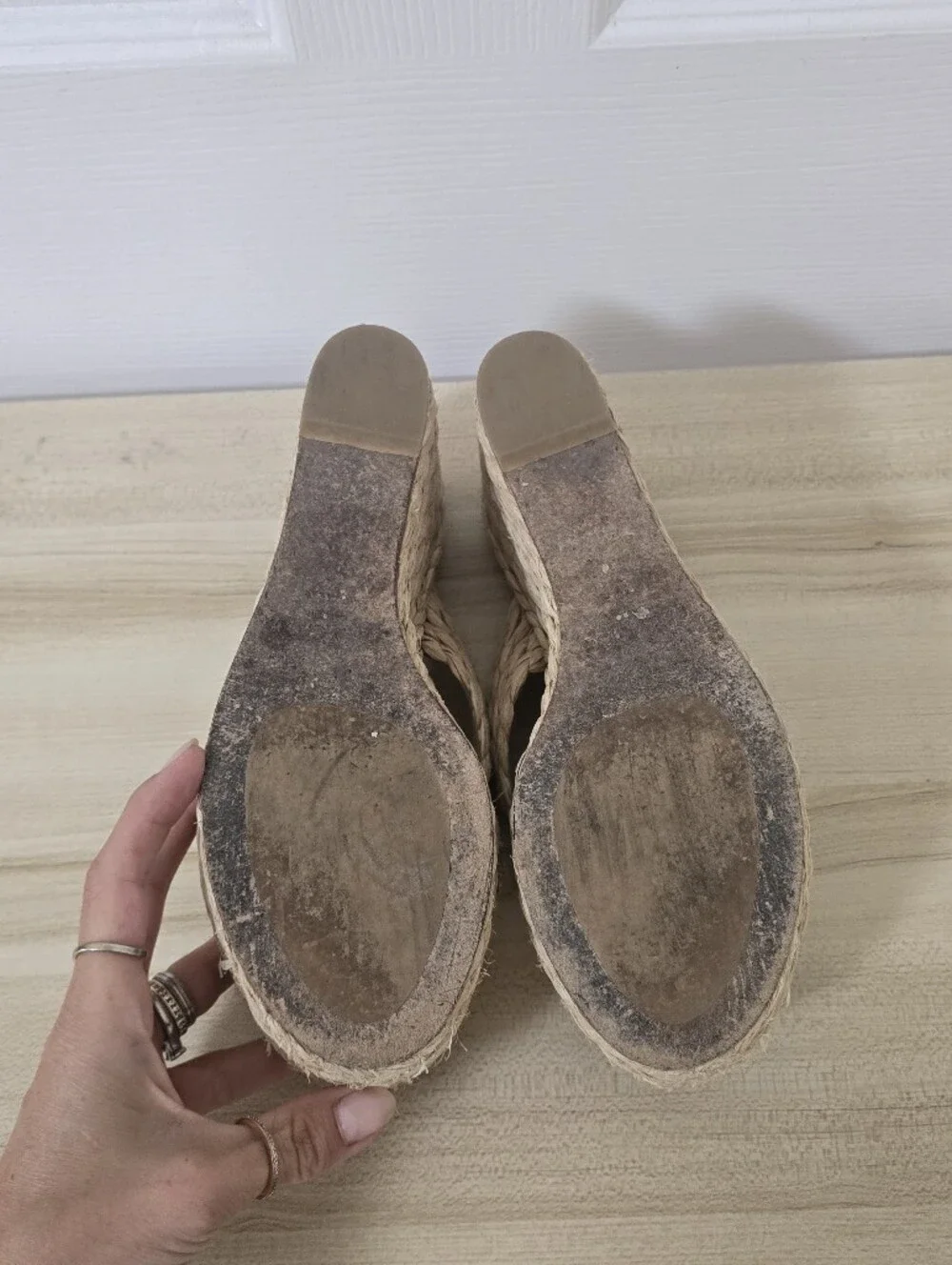 Jimmy Choo Dovina 100 Raffia Wedge Sandals Size EU 40/US 9.5 - Picture 11 of 13